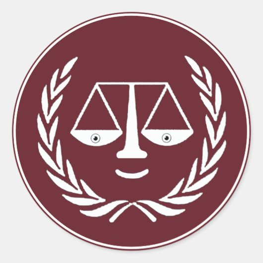 Wetschool-Afstuderen Ronde Sticker (Voorkant)