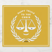 Wetschool-Afstuderen Sparkling Wijnetiket (Enkel label)