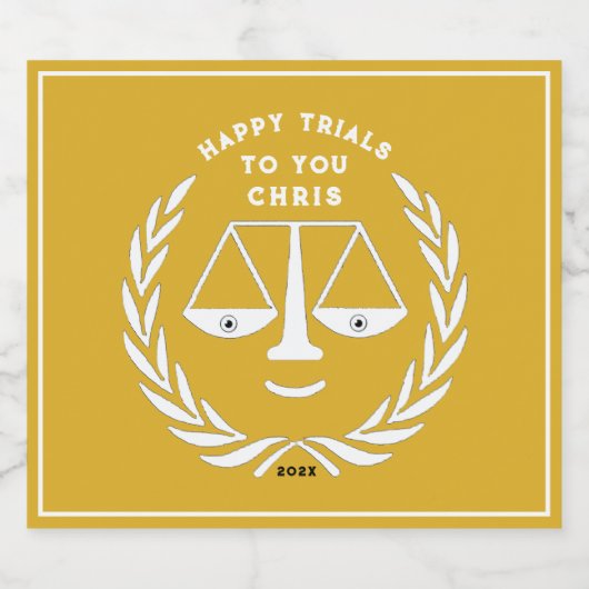 Wetschool-Afstuderen Sparkling Wijnetiket (Enkel label)