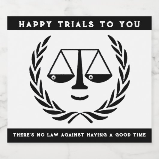 Wetschool-Afstuderen Sparkling Wijnetiket (Enkel label)