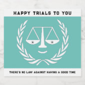 Wetschool-Afstuderen Sparkling Wijnetiket (Enkel label)