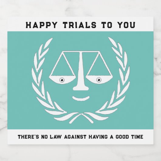 Wetschool-Afstuderen Sparkling Wijnetiket (Enkel label)