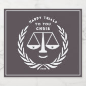 Wetschool-Afstuderen Sparkling Wijnetiket (Enkel label)