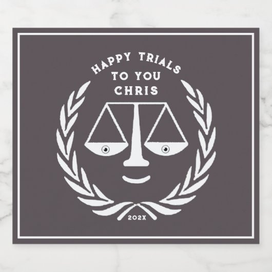 Wetschool-Afstuderen Sparkling Wijnetiket (Enkel label)