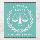 Wetschool-Afstuderen Wijn Etiket (Enkel label)