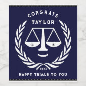 Wetschool-Afstuderen Wijn Etiket (Enkel label)