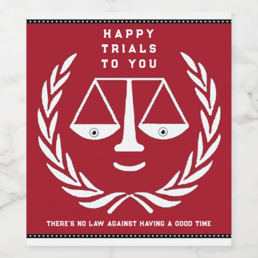 Wetschool-Afstuderen Wijn Etiket (Enkel label)