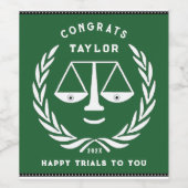 Wetschool-Afstuderen Wijn Etiket (Enkel label)