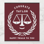 Wetschool-Afstuderen Wijn Etiket (Enkel label)