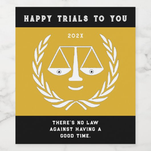 Wetschool-Afstuderen Wijn Etiket (Enkel label)