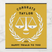 Wetschool-Afstuderen Wijn Etiket (Enkel label)