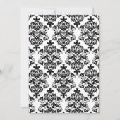 Wetschool Classic Damask Graduparty Kaart (Achterkant)