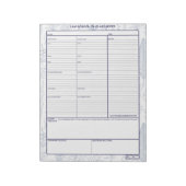 Wetschool in notitieboek notitieblok (Linkerzijde)