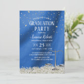 Wetschool Navy Blue Future Lawyer Afstuderen Kaart (Staand voorkant)