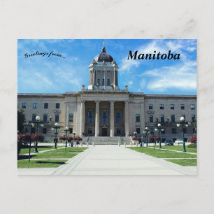 Wetsgebouw van Manitoba Manitoba Canada Briefkaart