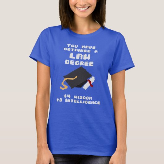 Wetsgraad afstuderen grappige gamer t-shirt (Voorkant)