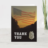 Wetshandhaving American Flag Shield Dank u Bedankkaart (Voorkant)