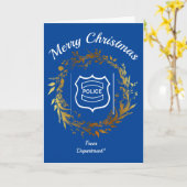 Wetshandhaving Badge Icon Christmas Kaart (Gele Bloem)