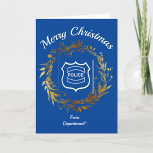 Wetshandhaving Badge Icon Christmas Kaart