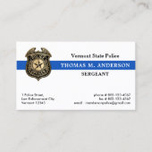 Wetshandhaving Custom Logo Badge Police Officer Visitekaartje (Voorkant)