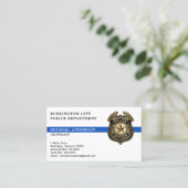Wetshandhaving Custom Logo Badge Police Officer Visitekaartje (Staand voorkant)