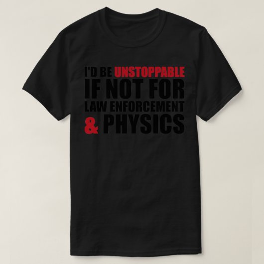Wetshandhaving en natuurkunde t-shirt (Design voorkant)