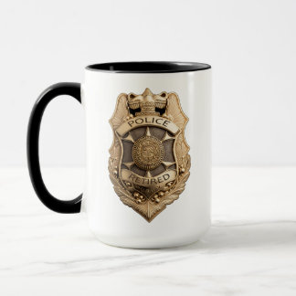 Wetshandhaving Gold Badge voor politietoewijzing Mok
