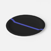 Wetshandhaving in dunne blauwe borden! papieren bordje (Gekanteld)