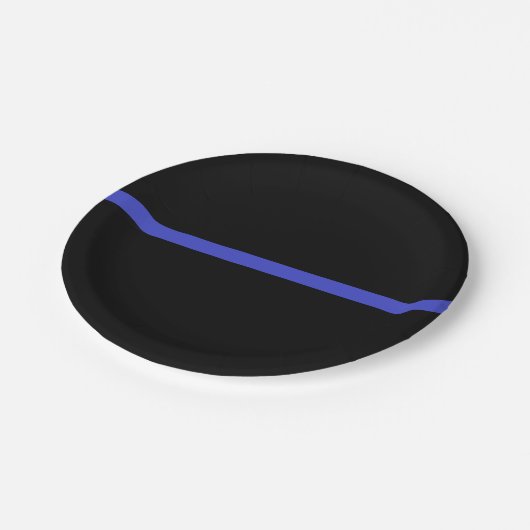 Wetshandhaving in dunne blauwe borden! papieren bordje (Gekanteld)