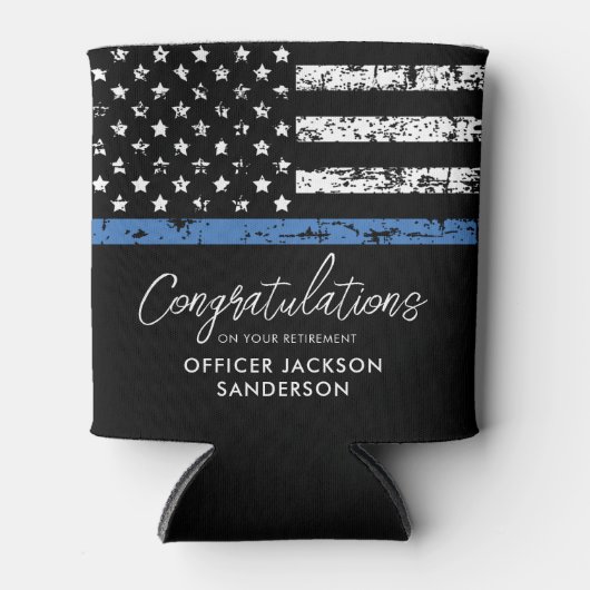 Wetshandhaving politiefunctionaris blikjeskoeler (Voorkant)