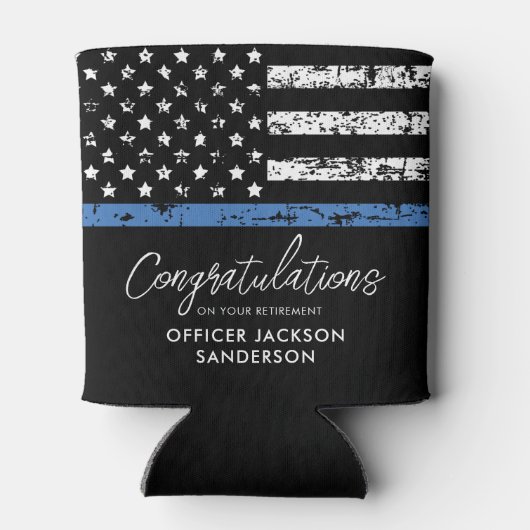 Wetshandhaving politiefunctionaris blikjeskoeler (Achterkant)