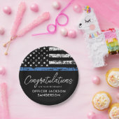 Wetshandhaving politiefunctionaris papieren bordje (Feest)