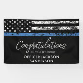 Wetshandhaving politiefunctionaris spandoek (Horizontaal)