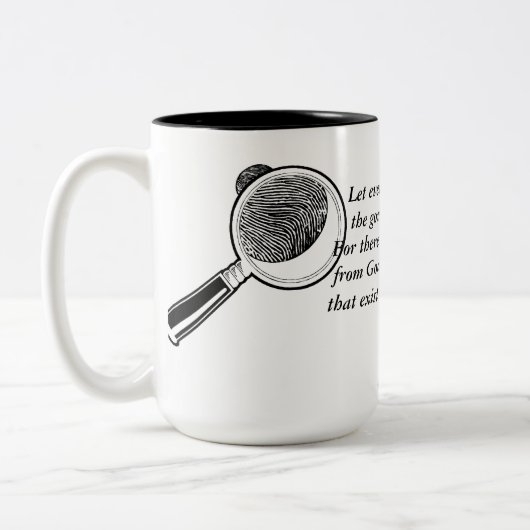 Wetshandhaving Tweekleurige Koffiemok (Links)