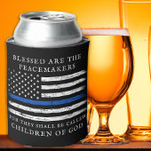 Wetshandhaving van politie-officier met blauwe lij blikjeskoeler