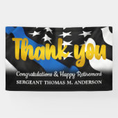 Wetshandhaving voor politie Retirement Blue Gold S Spandoek (Horizontaal)