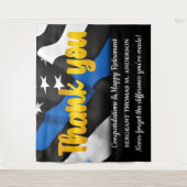 Wetshandhaving voor politie Retirement Blue Gold S Wandkleed (Voorkant)