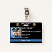 Wetshandhavingsambtenaar Politiedienst ID Badge (Voorkant met clip)