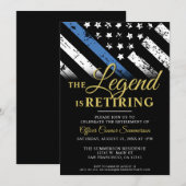 Wetshandhavingsblauwe lijn politie-oproeppartij kaart (Voorkant / Achterkant)