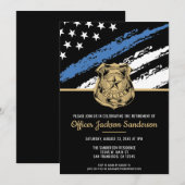 Wetshandhavingsblauwe lijn politie-oproeppartij kaart (Voorkant / Achterkant)