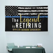 Wetshandhavingsblauwe lijn politie-oproeppartij spandoek (Beurs)