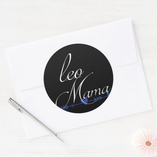 Wetshandhavingsfunctionaris mama ronde sticker (Envelop)