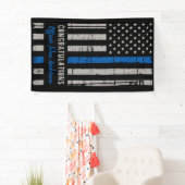 Wetshandhavingspolitie met ouderdomspensioen Thin  Spandoek (Insitu)