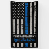 Wetshandhavingspolitie met ouderdomspensioen Thin  Spandoek (Verticaal)