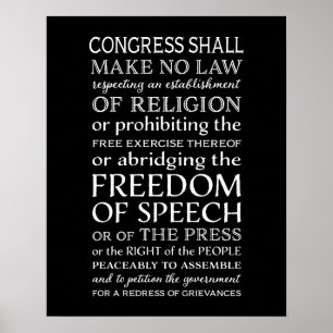 Wetsontwerp van vrijheid van meningsuiting poster