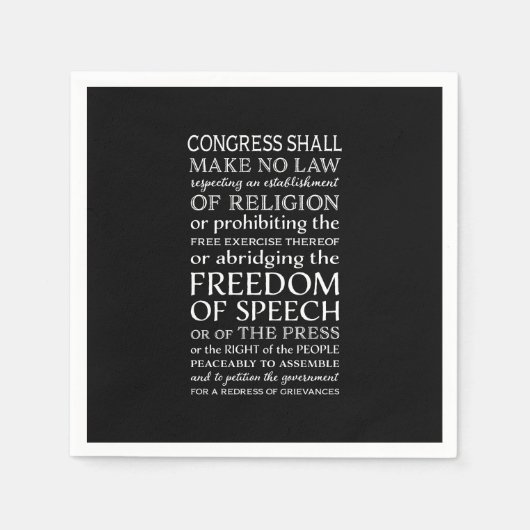 Wetsontwerp van vrijheid van meningsuiting servetten (Voorkant)