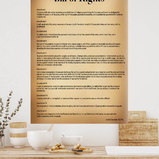 Wetsontwerp VS-grondwet Poster (Keuken)