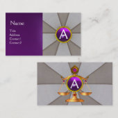 WETSSCHALEN,ATTORNEY MONOGRAM Paars grijs Visitekaartje (Voorkant / Achterkant)