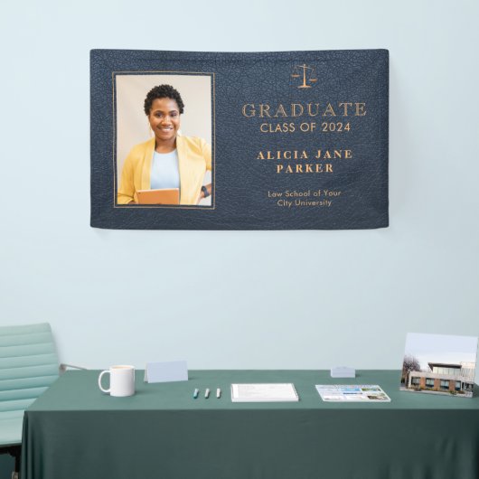 Wetsschool afstuderen goudafstuderen spandoek (Beurs)