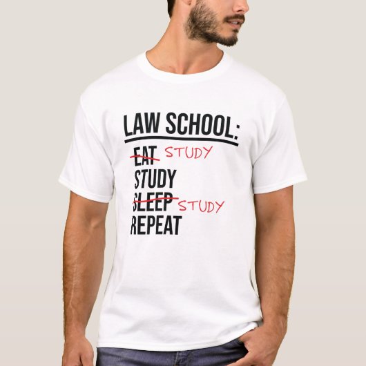 Wetsschool Studie Funny Student Lawyer Attorney T-shirt (Voorkant)